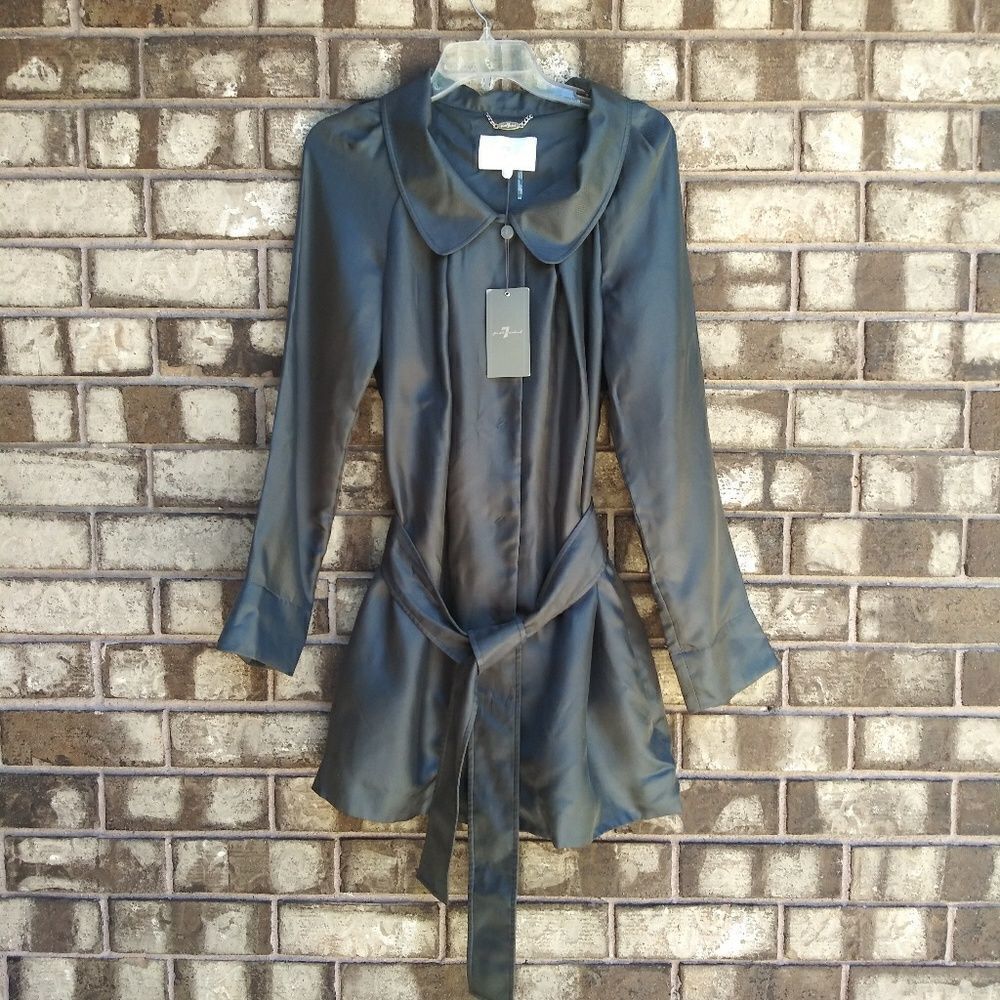 NWT 7 FAM metallic silk dress size large